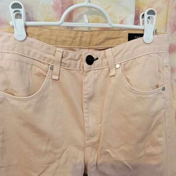 RAG & BONE STRAIGHT LEG MID-RISE PINK/WHITE JEANS Final Discount - Picture 11 of 12